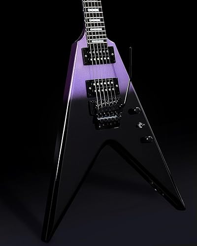 Miniatura 4 de WestCreek CERBERUS - Guitarra eléctrica de cuerpo sólido, guitarra de metal pesado V, diestro, trastes de extremo redondeado, tuerca de hueso,