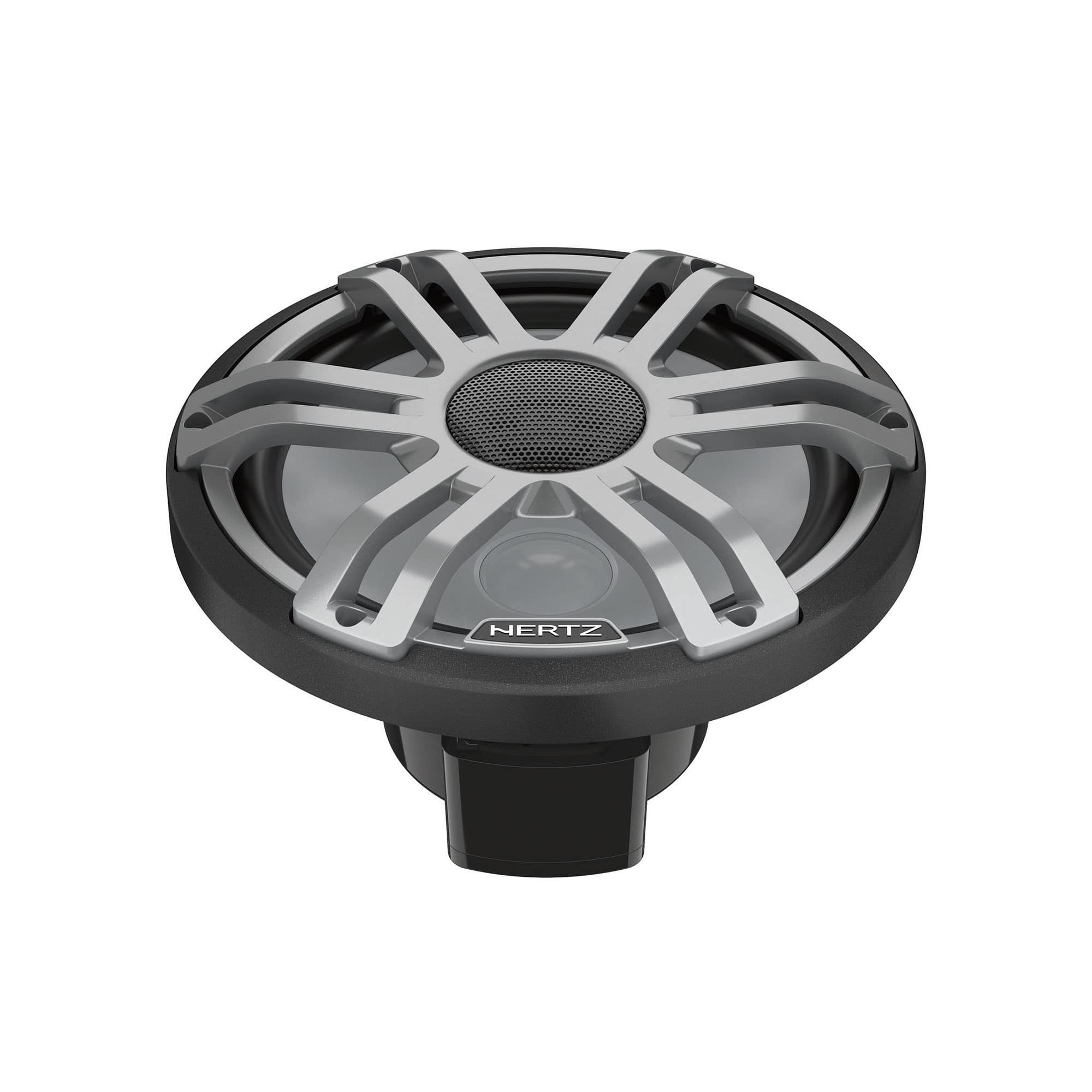 Hertz HMX 8 S-LD-G - Coppia di altoparlanti coassiali marine 200mm grigi – Sportivi, Impermeabili, con Illuminazione LED RGB