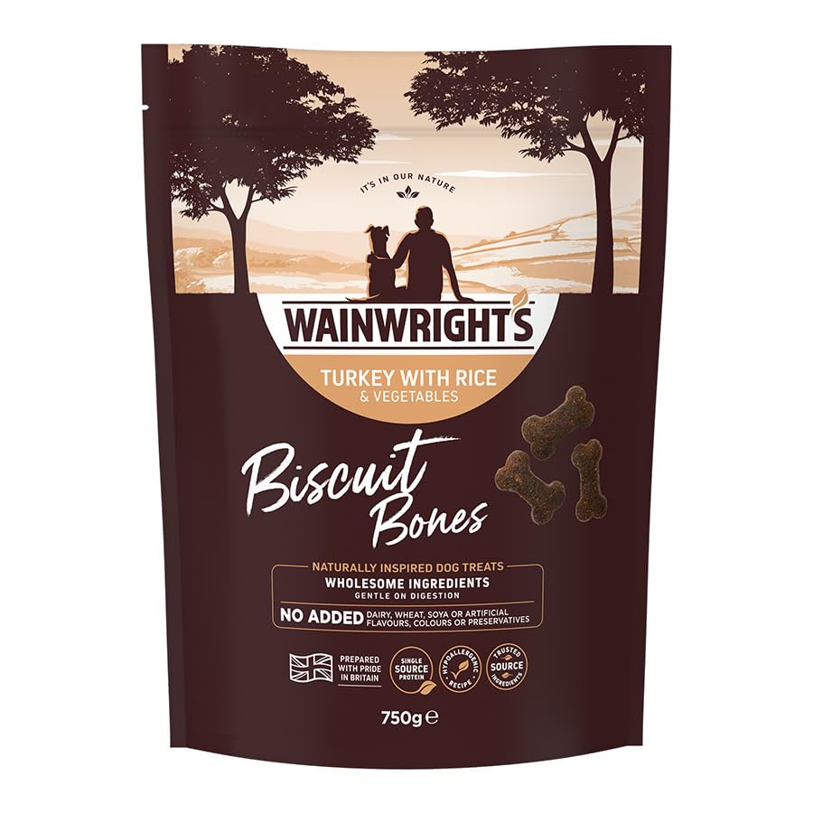 Wainwright's Biscuit Bones Dog Treats Turkey with Rice & Vegetables 750g
