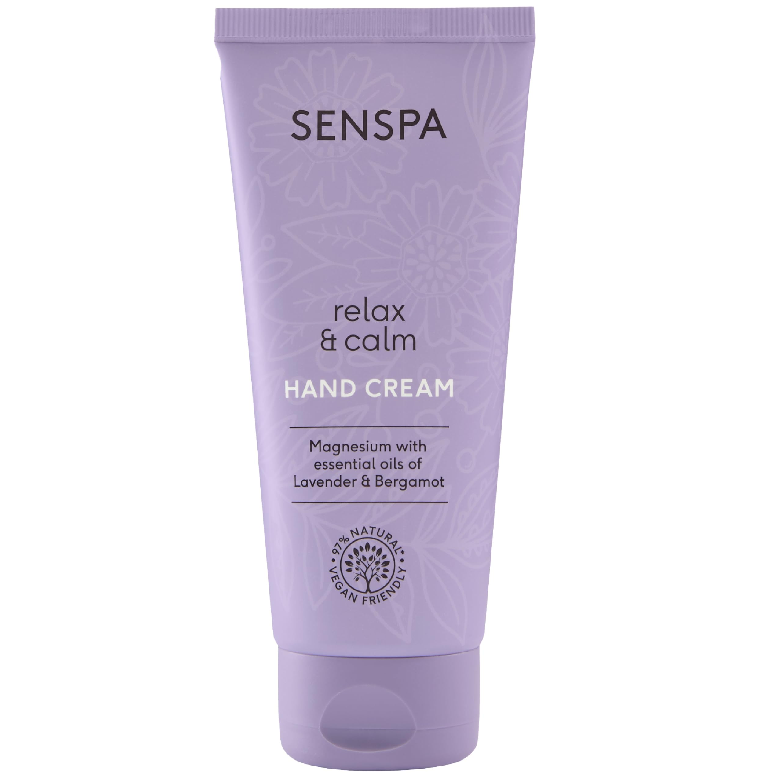 SenSpa Relax & Calm Lavender Hand Cream, Vegan Moisturising Body Lotion with Magnesium, Essentail Oils
