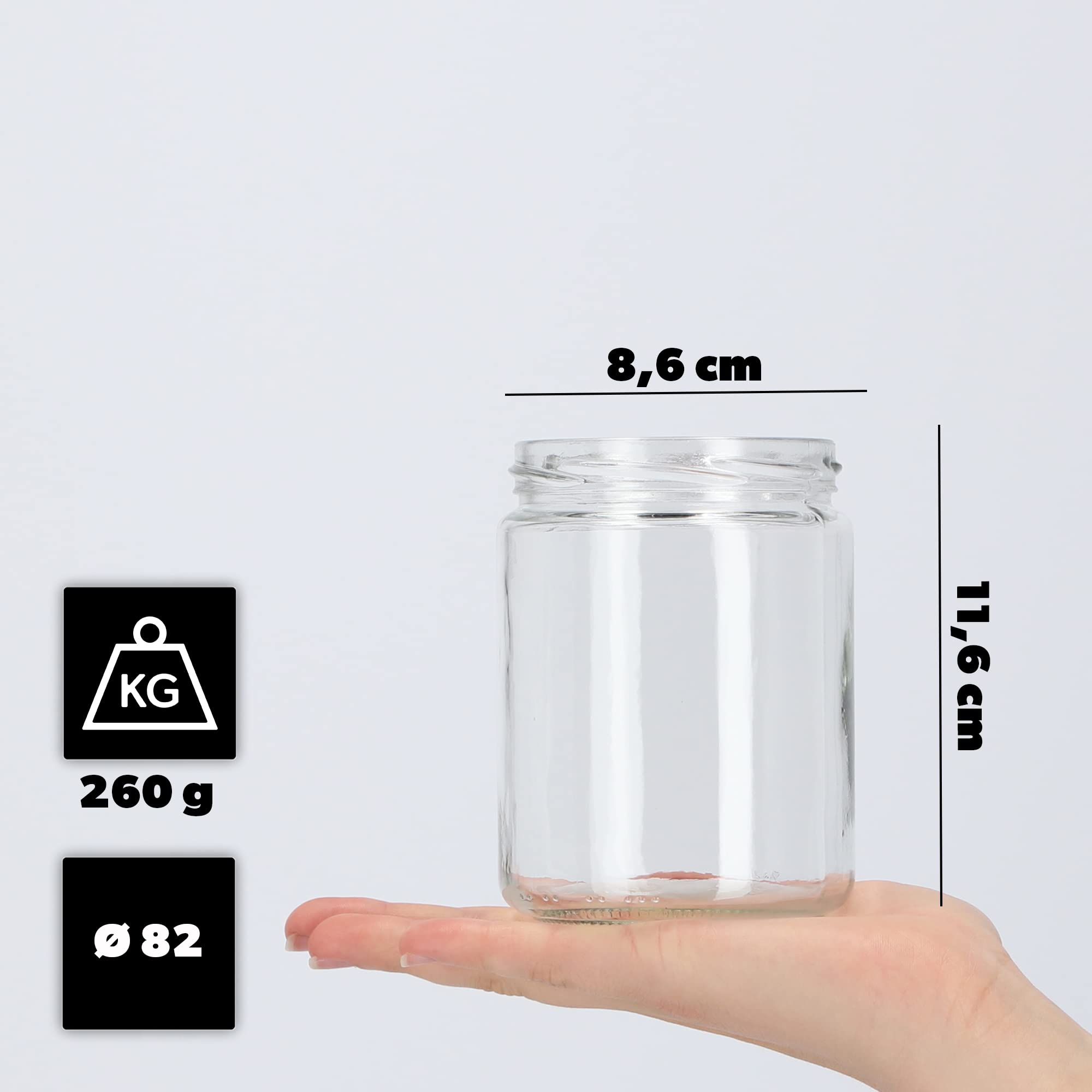 KADAX Einmachglaeser 540ml 24er Set TO82 Blumen | Mason Jar Sturzglaeser | Schraubdeckel luftdicht | Marmelade Honig | spuelmaschinenfest