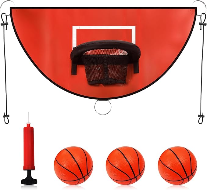 Trampoline Basketball Hoop, Breakaway Rim for Dunking
