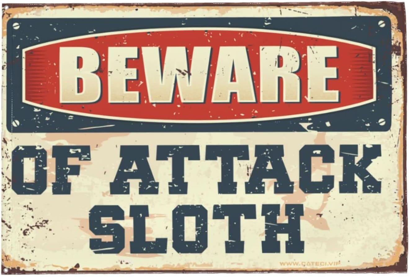 Room Banners Beware of Attack Sloth Flag Room Flags For Girls (Size : 120X180CM)