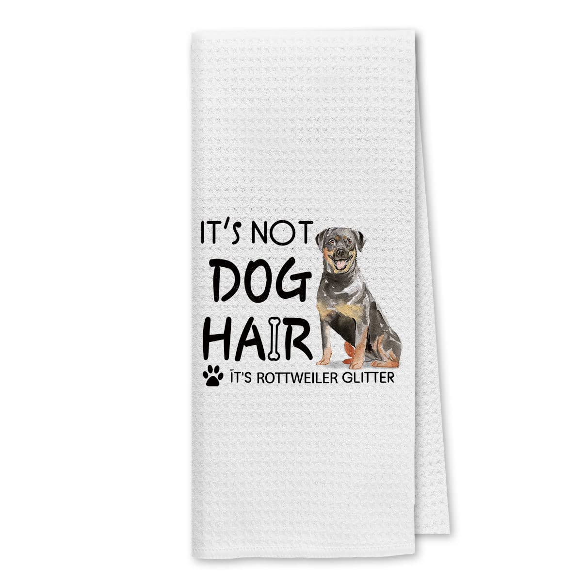 DiborIt’s Not Dog Hair It’s Rottweiler Glitter Kitchen Towels Dish Towels Dishcloth,Cute Dog Decorative Absorbent Drying Cloth Hand Towels Tea Towels for Bathroom Kitchen,Dog Lovers Girls Gifts