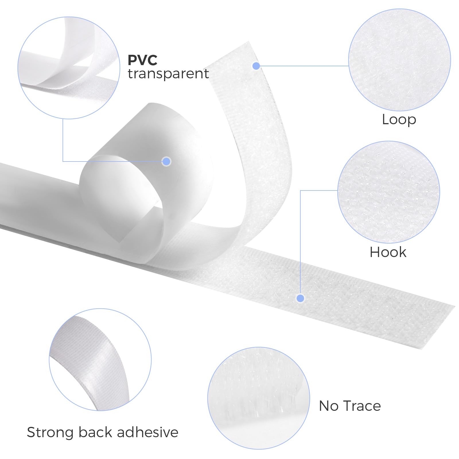 Oderra Bande Adhésive Double Face Extra Forte 8m x 2cm Scratch Autocollant Fixation Sans Percer Tableau Cadre Photo Fenêtre Moustiquaire 2 Pièces Blanc