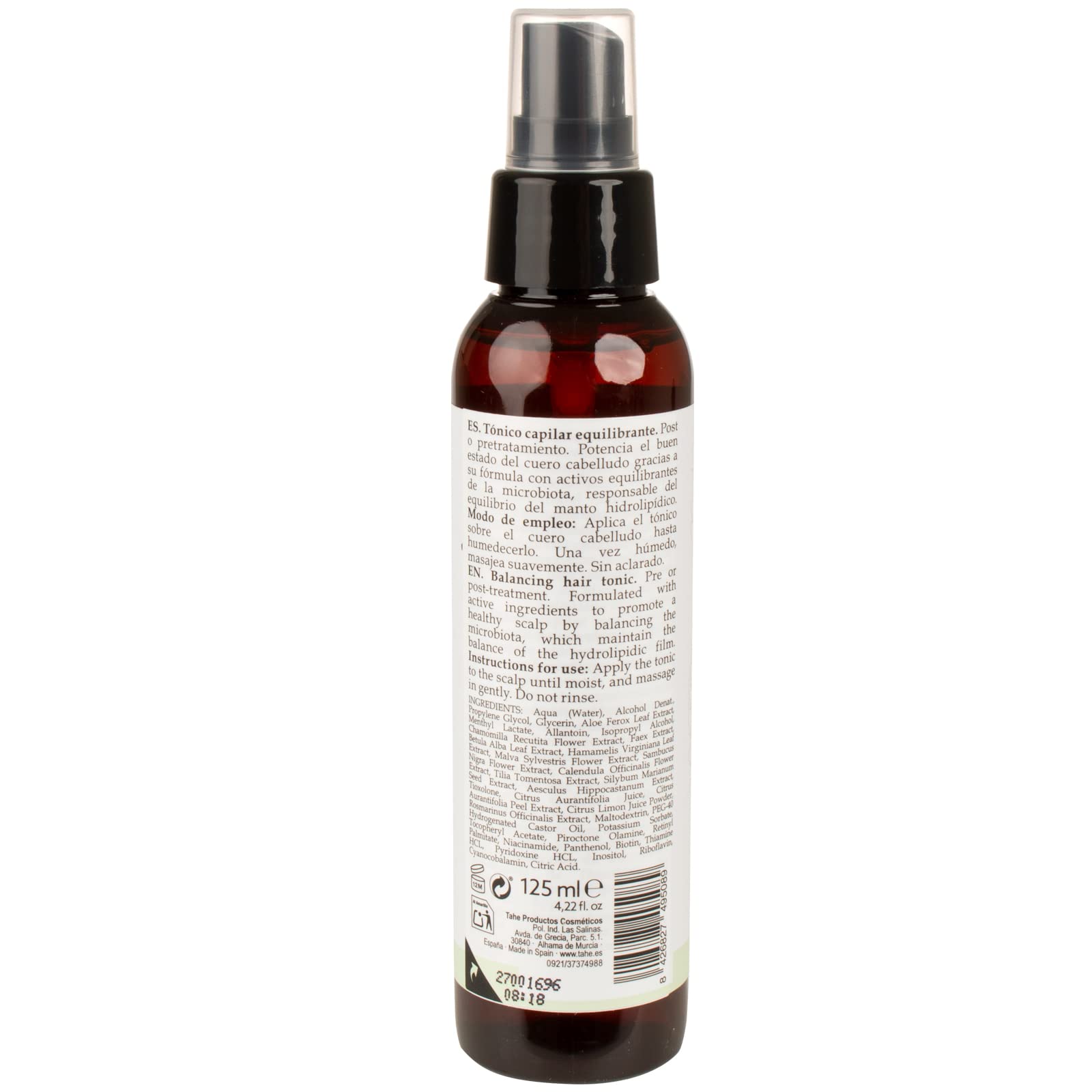 Tahe Organic Care Trichology Tonik do włosów Równoważący balans, po lub wstępnej obróbce, 125 ml