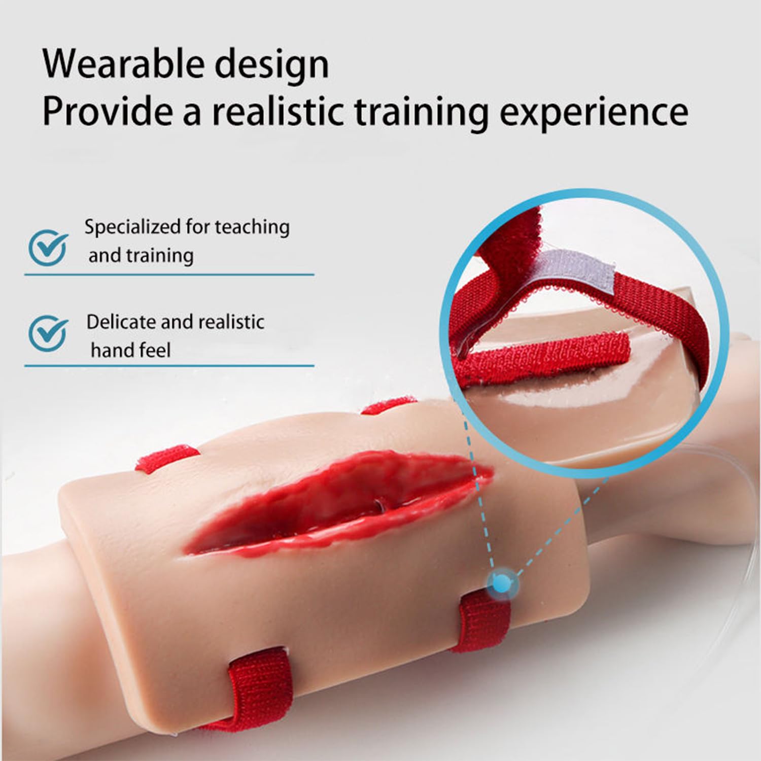 Ejercicios De Sutura para Control De Sangrado, Kit De Entrenamiento De Torniquete Y Embalaje De Heridas, Modelo De Práctica De Heridas De Simulación De Trauma Reutilizable
