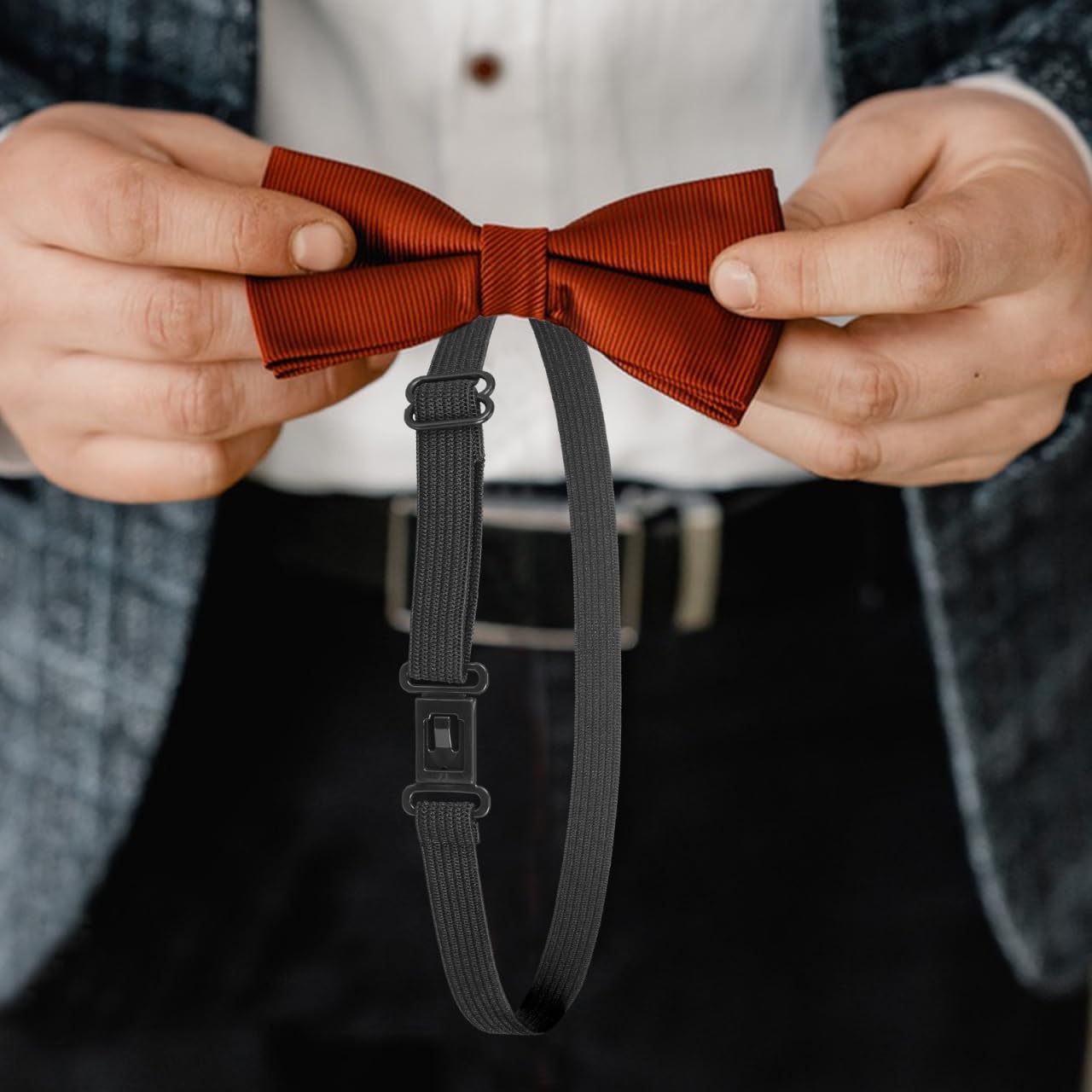 VALICLUD 50 PièCes Sangles De NœUd Cravate RéGlables Bande D'Extension Ajustable Pour Homme Accessoire Durable Pour Cravates D'Arc Confortables Et ÉLéGantes