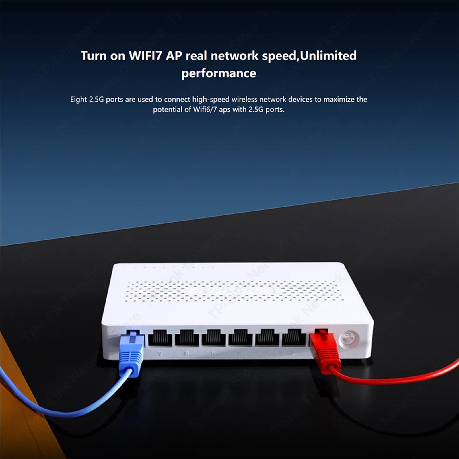 Commutateur 2,5 GbE 2,5 GBASE-T 8 ports 2,5 G RJ45 Plug and Play Commutateur réseau mural Gibabit Enternet LAN Hub (avec adaptateur US)