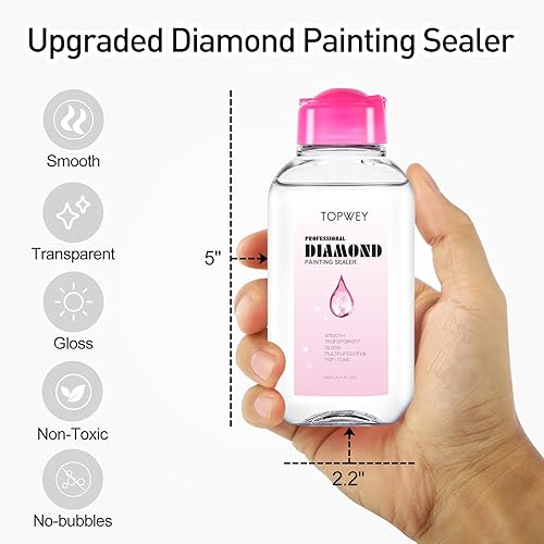 Miniatura 6 de Topwey Accesorios de pintura de diamantes, pegamento para arte de diamantes, rompecabezas, accesorios para kits de pintura de diamantes para adultos