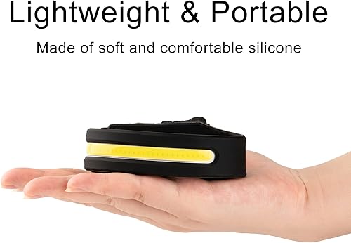 Miniatura 3 de Linterna de faro delantero, paquete de 2 faros LED recargables de 1200 lúmenes, 2 COB 230  de ancho con sensor de movimiento, brillante, 5 modos,