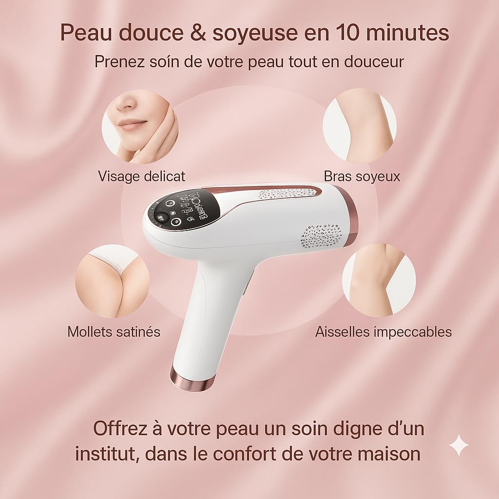 Epilatore a Luce Pulsata IPL 3-in-1, 999 999 flash, raffreddamento, 9 livelli, epilazione definitiva viso corpo ascelle zona bikini, donna & uomo, grande schermo LCD, epilatore laser epilatore lazer