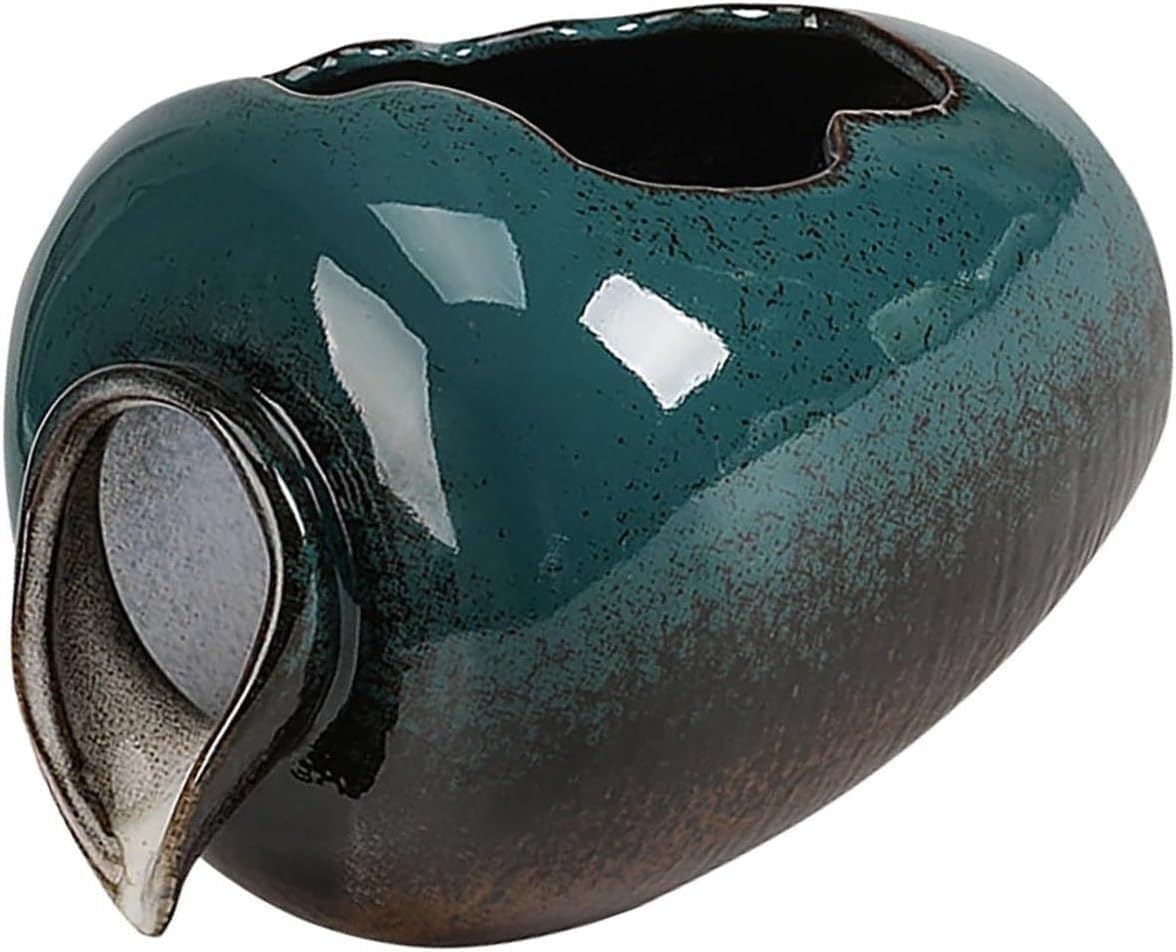 YNIYUJKL Elegant Ceramic Spitters For Small Ponds, Outdoor Fountains, Garden Decor, Automatic Water Circulation For Koi Fish Tanks, Enhancing Pond Aesthetics Green 15Cm/5.9In,Green-15cm/5.9in