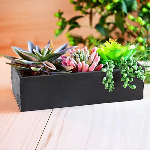 Miniatura 9 de LotFancy Caja de decoración de baño, paquete de 2 soportes de papel higiénico de madera, cesta de almacenamiento de tanque de inodoro negro, parte