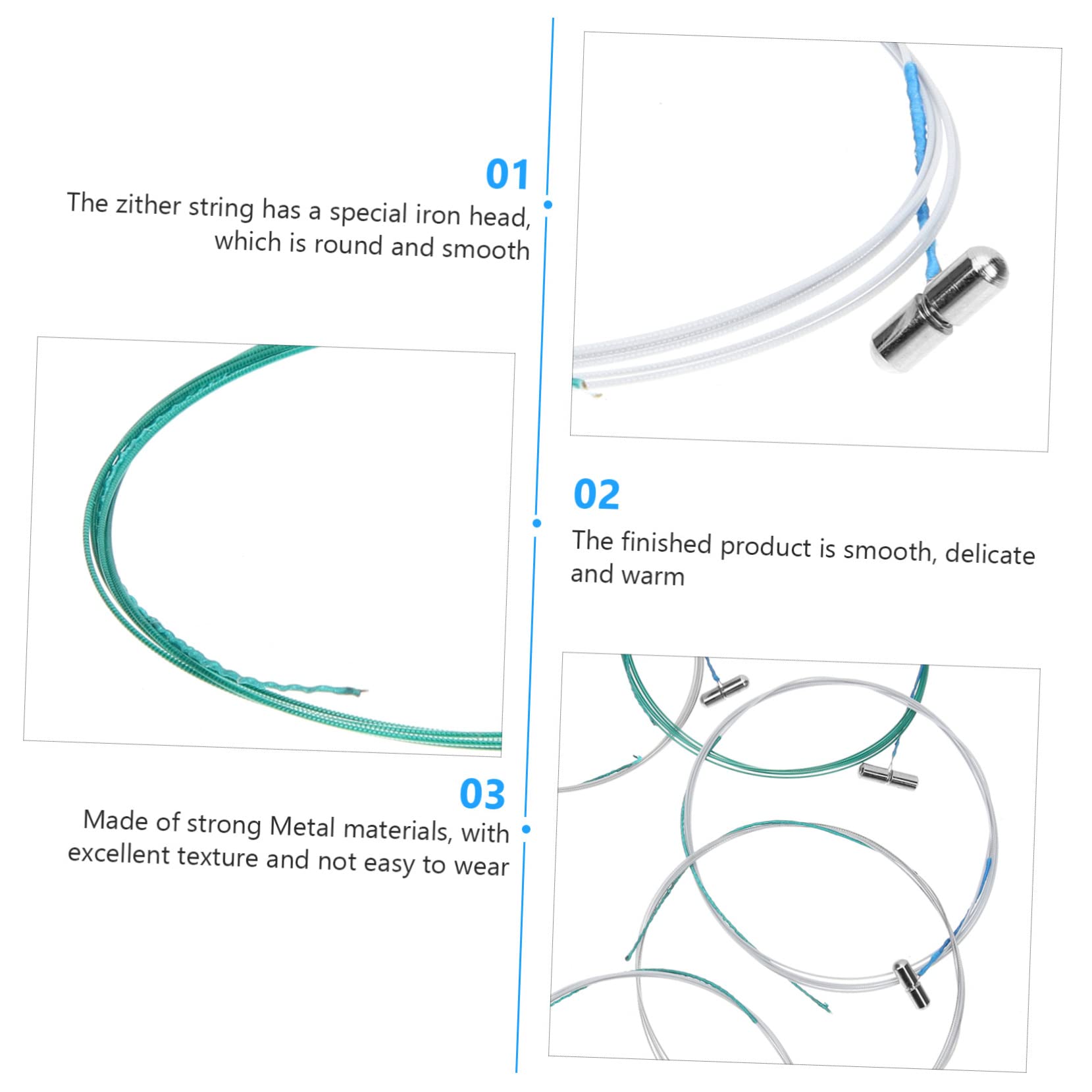 HEMOTON 5 Set Di Corde Per Chitarra Acustica Corde Di Ricambio Per Chitarra Cinese Suono Robusto E Nitido Facile Da Usare 10 Pezzi * 5