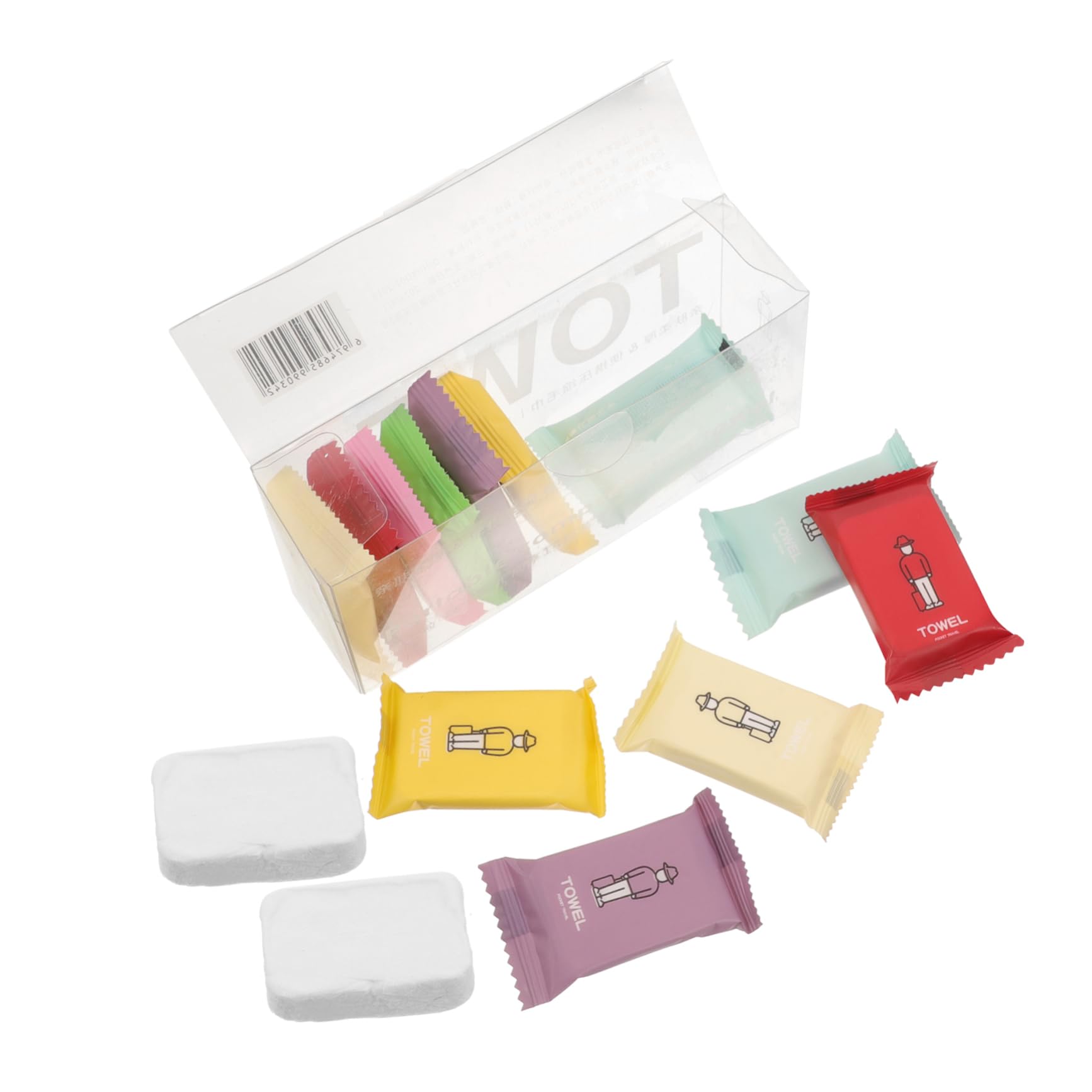 KOMBIUDA 14Pcs Portable Compressed Towels Disposable Washcloths for Travel and Daily Use Lightweight and Absorbent Face Towels Individually Packaged for Clean Convenience