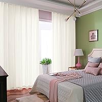 Vista 12 de ShinyBeauty Cortina de Fondo de Gasa Rosa Fuerte 10 Pies Cortinas Transparentes Fucsia 2 Paneles 29x120 Pulgadas Cortinas Semi-Transparentes