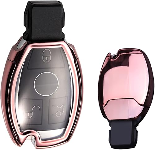 Xotic Tech - Funda para llavero de TPU suave, compatible con llave de entrada inteligente sin llave Mercedes Benz
