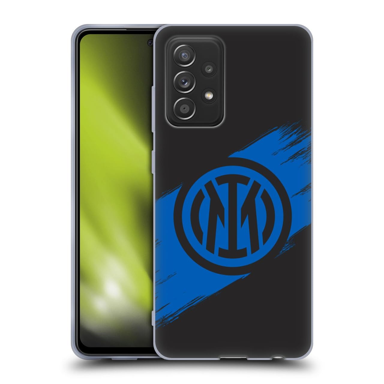 Head Case Designs Licenza Ufficiale Inter Milan Tratti di Pennello Grafici Custodia Cover in Morbido Gel Compatibile con Galaxy A52 / A52s / 5G (2021)