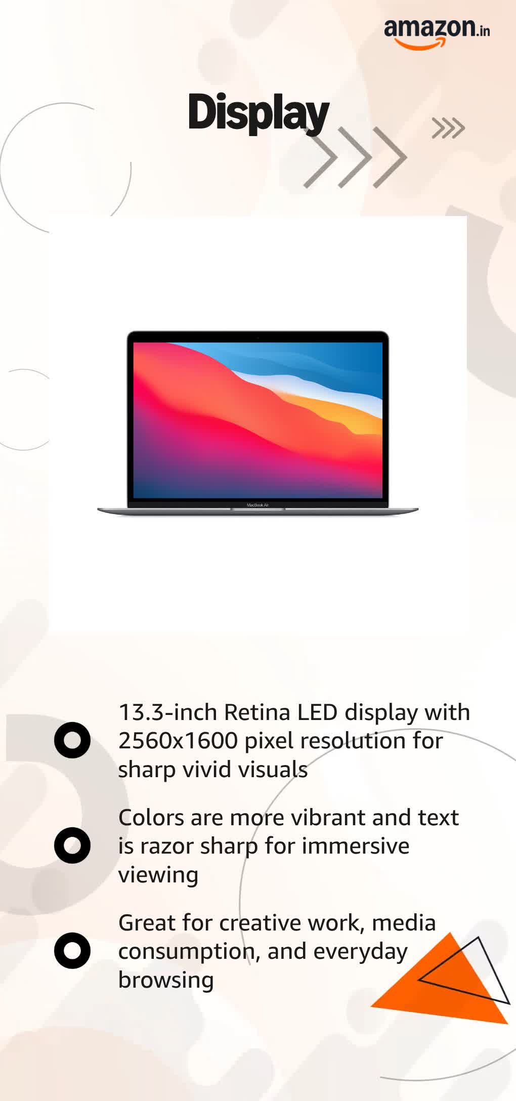 Apple MacBook Air Laptop: Apple M1 chip, 13.3-inch/33.74 cm Retina