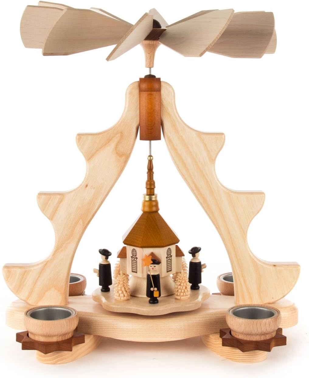 1tier German Christmas Pyramid for tealights Seiffen