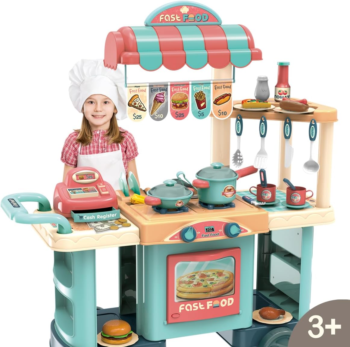 Replay Kids Cozinha Infantil Bancada Food Truk, Forno e Fogão Com Acessórios e Caixa Registradora, Multicolorida Replay Kids Cozinha Infantil Bancada Food Truk, Forno e Fogão Com Acessórios e Caixa Registradora, Multicolorida