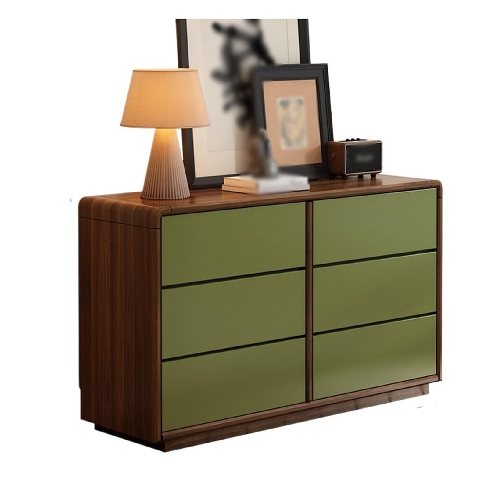Dh2yjnbf3 Bedroom Retro Wooden Drawer Cabinet 6-Drawer Dressers Bedroom Storage For Closet, Hallway Storage Organizer(Small)