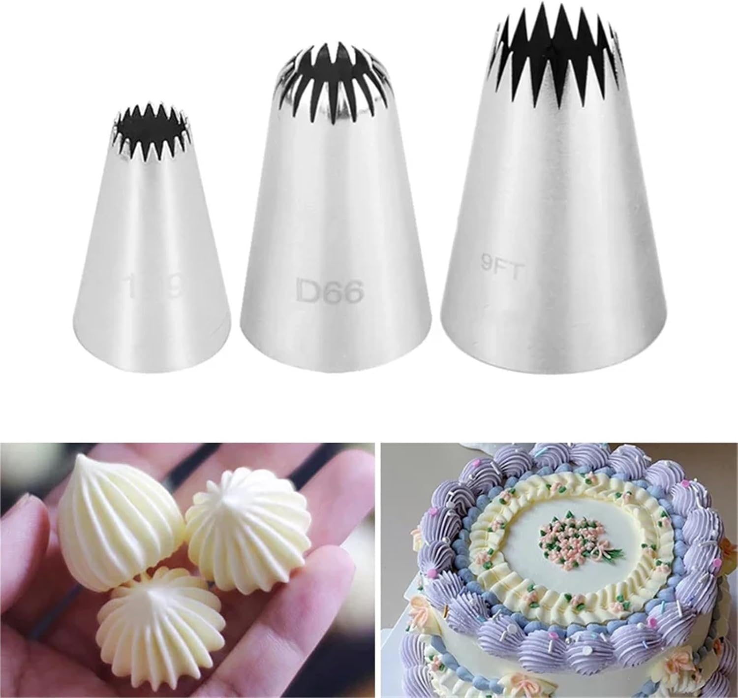 Versatile 36pcs Open Star Cupcake Cookie Icing Piping Nozzles Cakes Pastry Tips Tube Cream Cake Decorating Tools