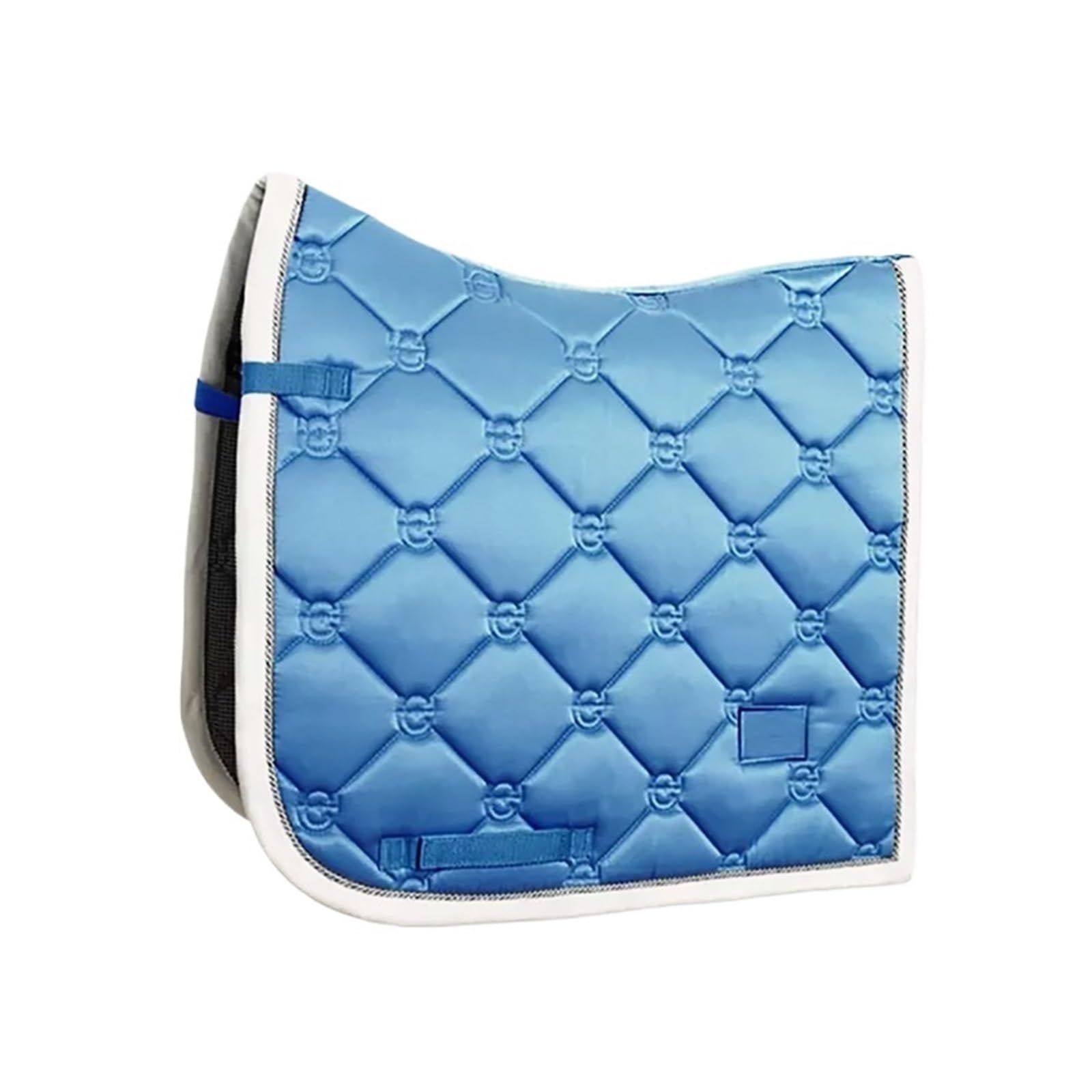 Mantilla para Caballo Almohadilla de Silla de Doma de Tela Satinada, Equipo de equitación Azul, Productos ecuestres equinos