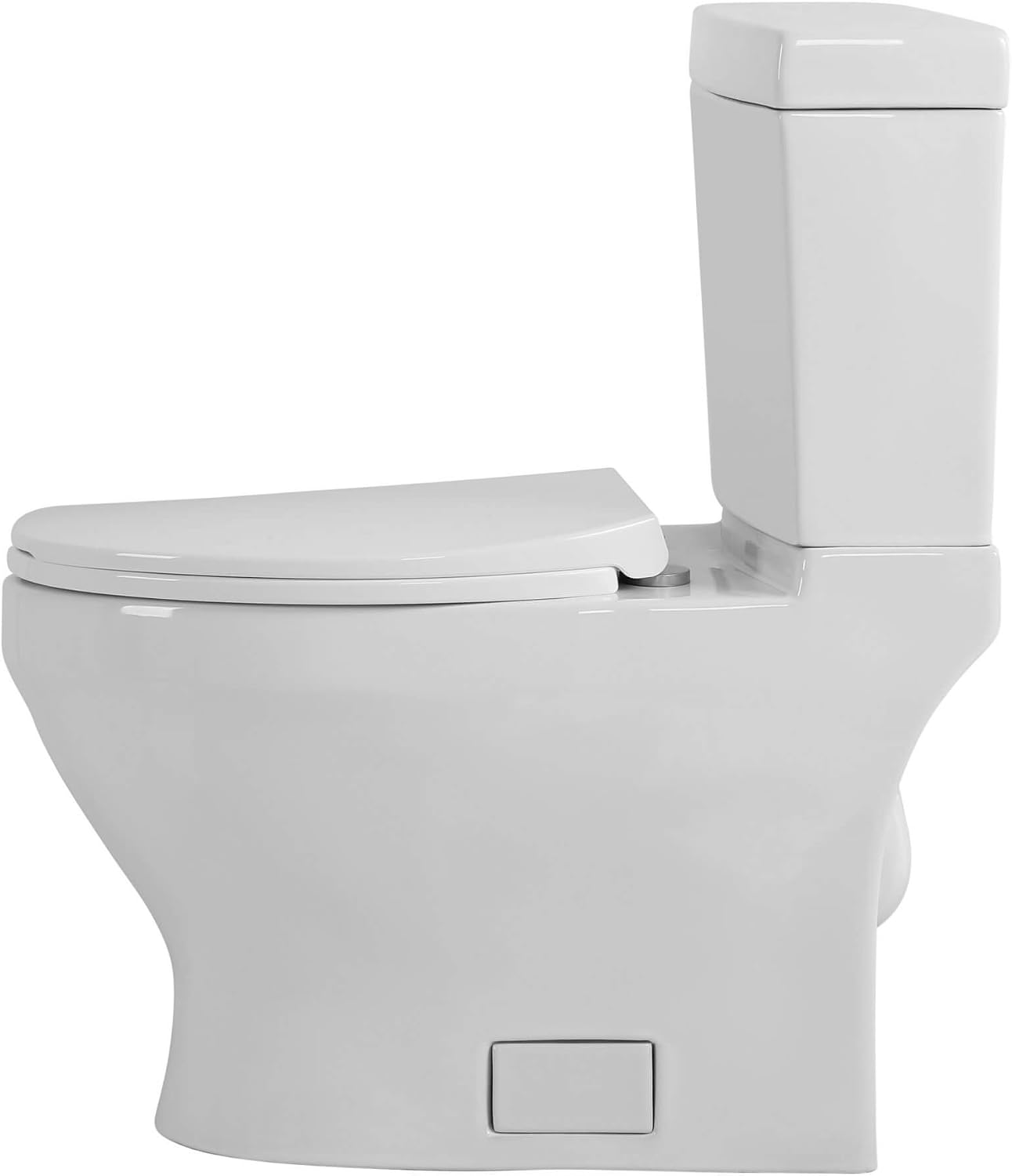 Fine Fixtures Modern Two Piece Elongated Toilet Ada Compliant, White (MTTB15W)
