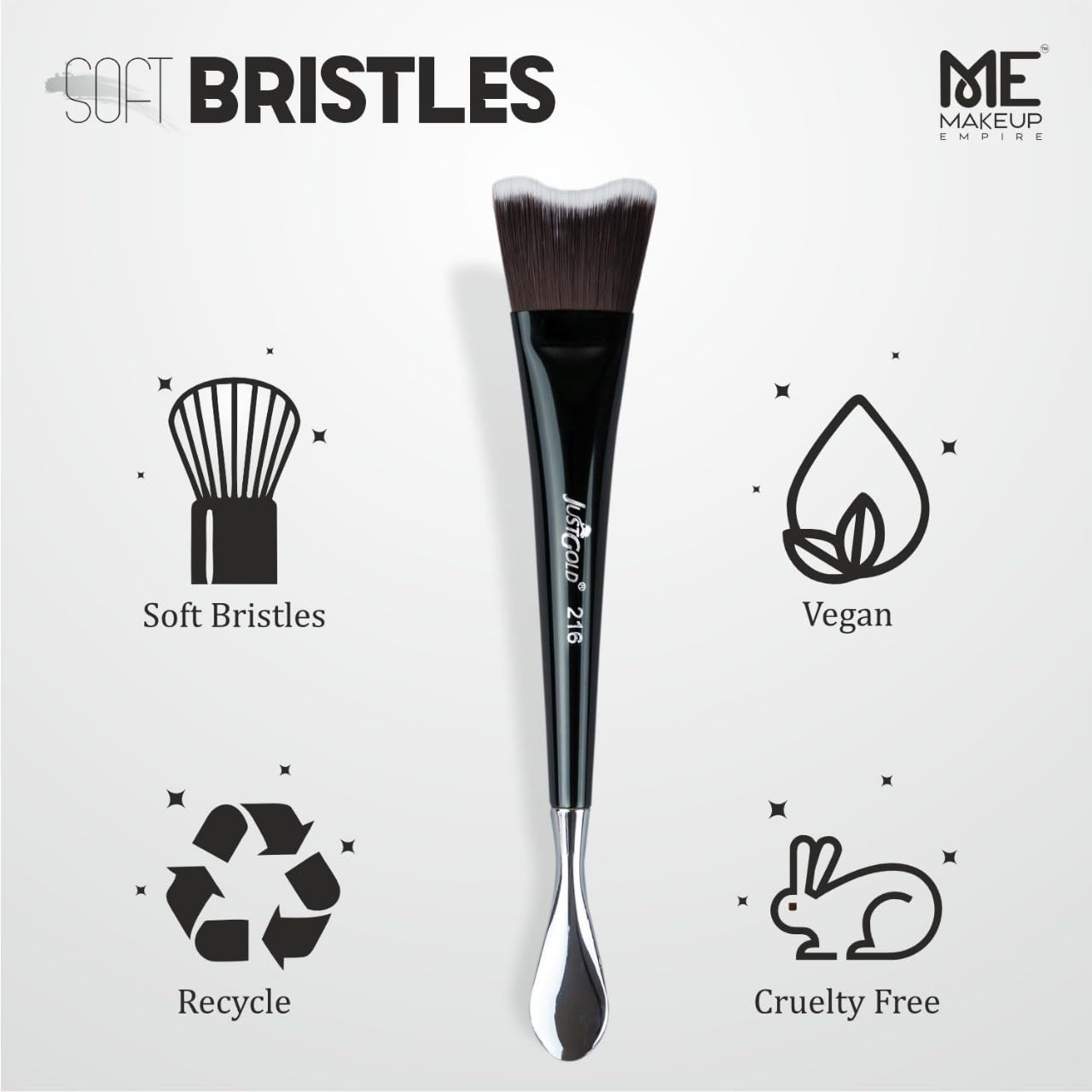 Justgold Professional Makeup Brush #136 For Precision Concealing