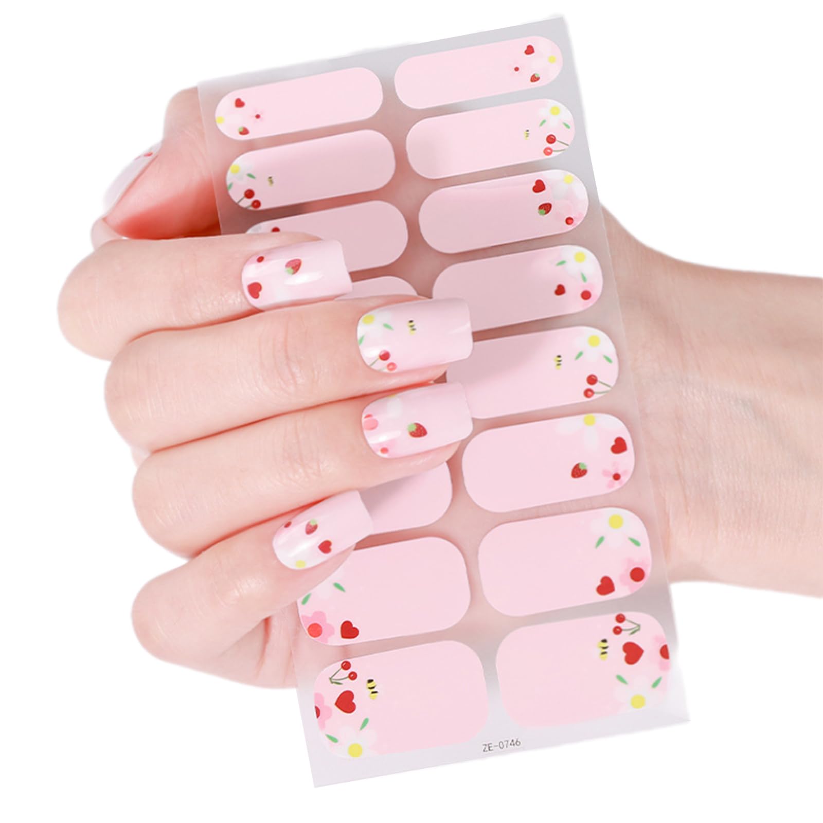Full Wraps Nails Polish Strips Valentine ' s Day Nails Sticker Adhesive Art Decals Valentine Decorations Art Stickers