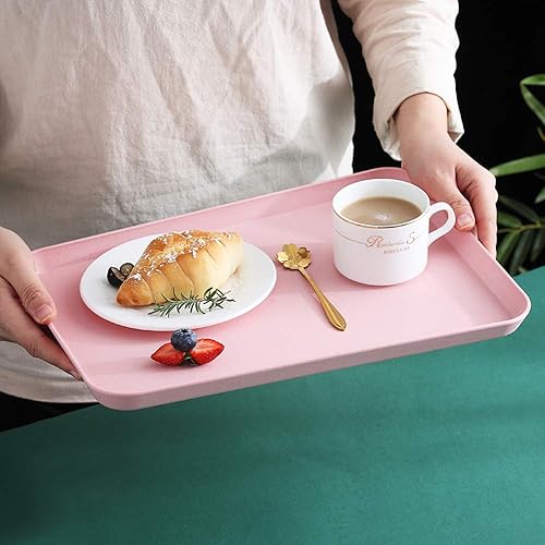 Miniatura 7 de Bandeja decorativa de paja de trigo irrompible para sofá, fiesta, comedor, picnic, aperitivo, aperitivo (beige)