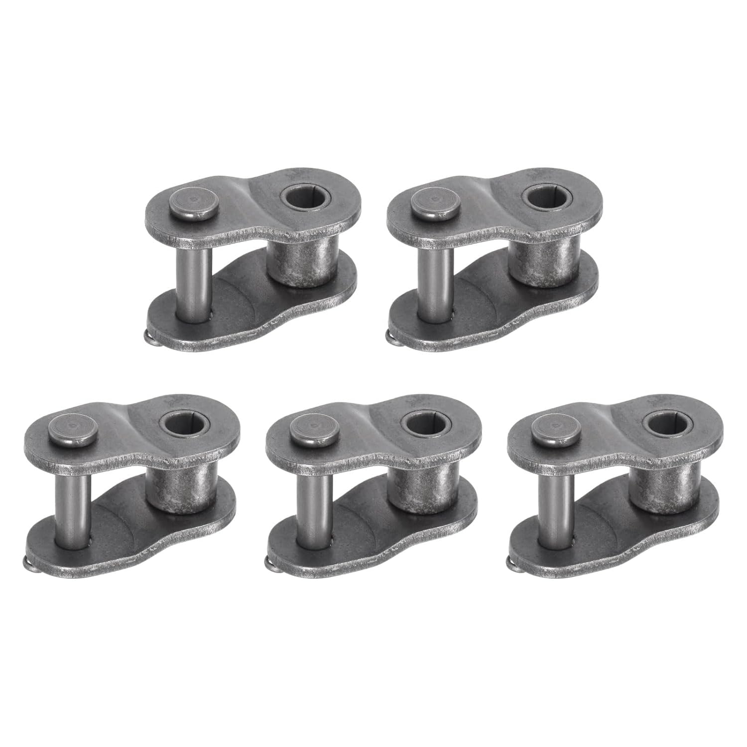 uxcell 5Pcs #100 Chain Offset Half Link Roller, 1 1/4" Pitch Carbon Steel, Standard Chain End Connector Split Links for 20A Chain