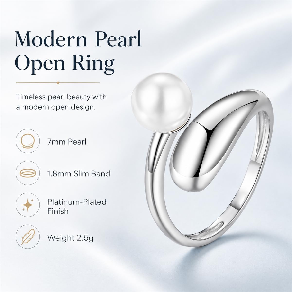 Chunky Rings for Women Statement Adjustable Pearl Ring Turquoise Spoon Ring Sunflower Dainty Open Ring Non Tarnish Unique Jewelry Gift