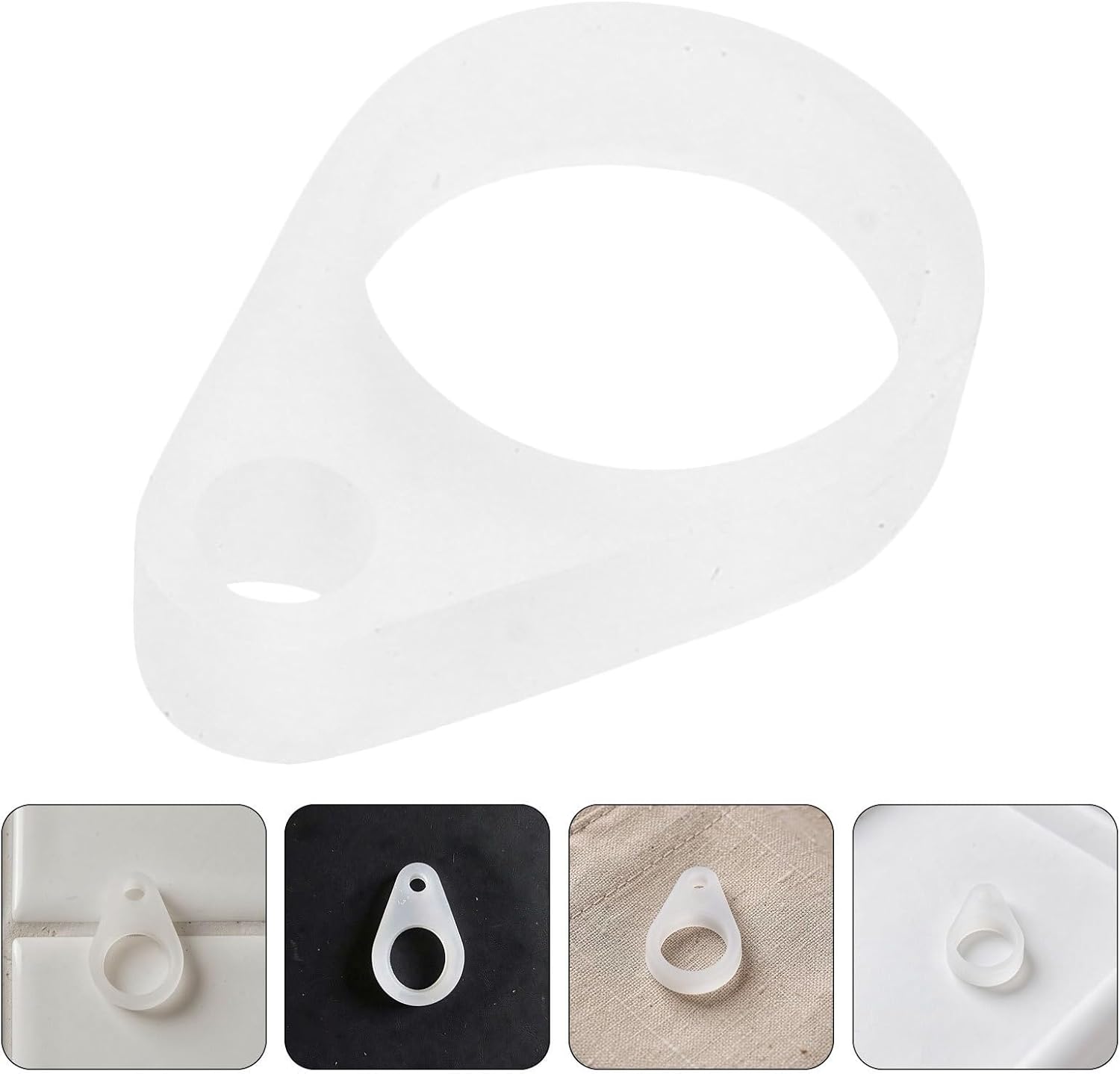 20pcs Silicone Hearing Aid Tether Rings for BTE Aids, Easy Fit