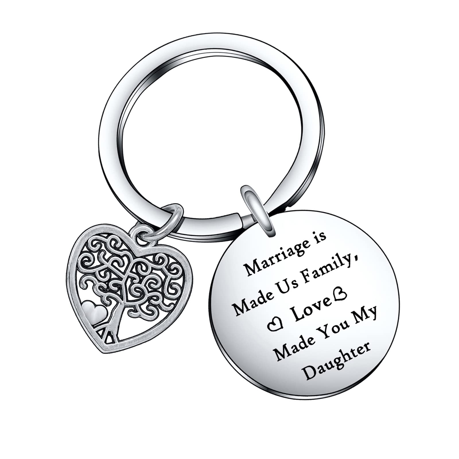 De&aiDaughter in Laws Wedding Day Birthday Christmas Gift Daughter Keychain
