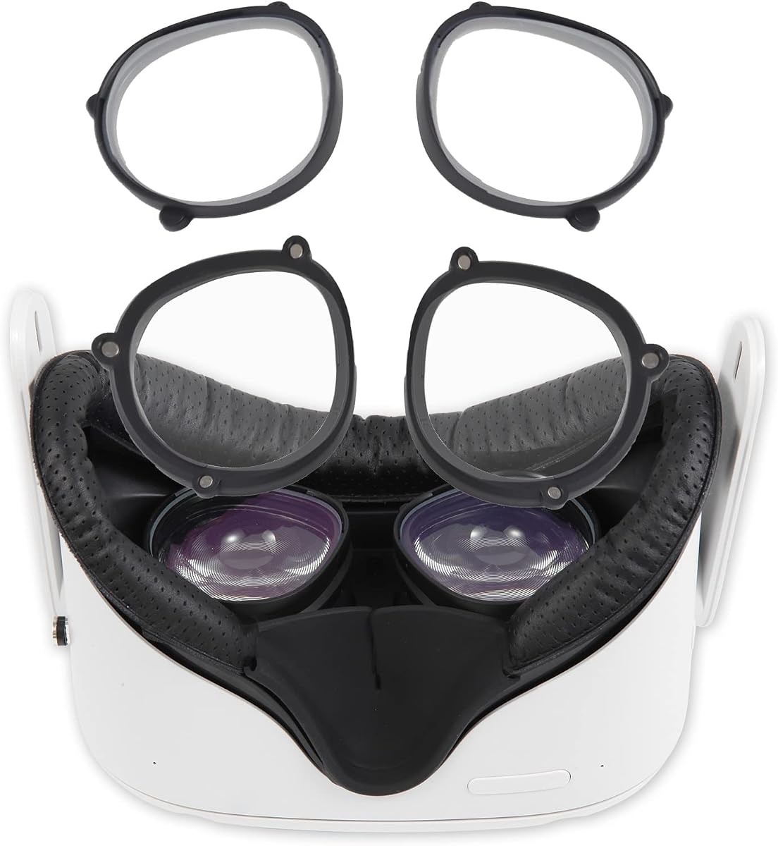 Gafas VR antiluz azul para Oculus Quest 2, accesorios VR personalizados con marco de aleación magnética y lentes de bloqueo de luz azul, admiten el reemplazo de lentes para adaptarse a su miopía