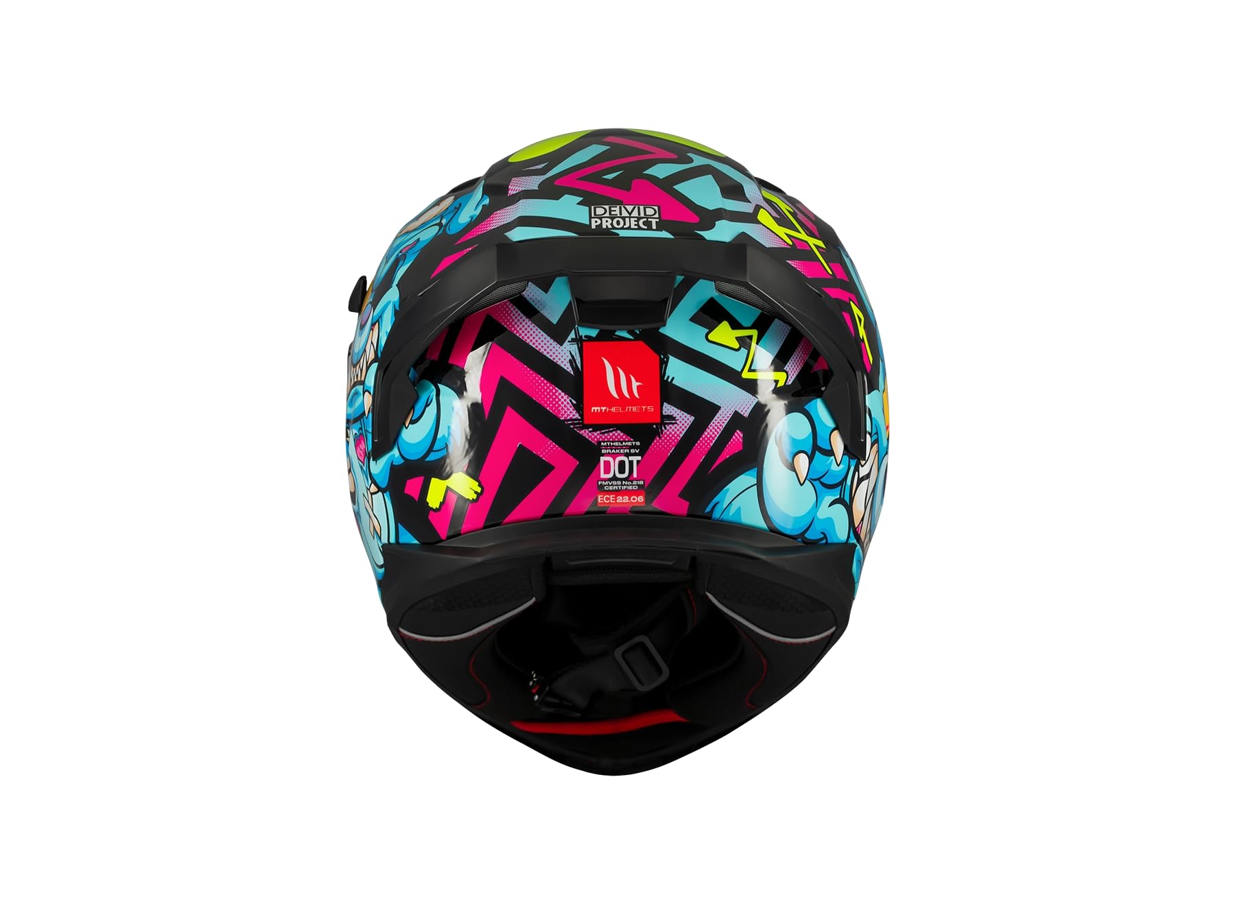 MT Helmets Braker SV, Casco Moto Integral Deportivo, Visor Solar Retráctil, Pantalla de Extracción Rápida Patentada, Spoiler Aerodinámico y Preparado Intercomunicador UCS, Homologado ECE 22.06 & DOT