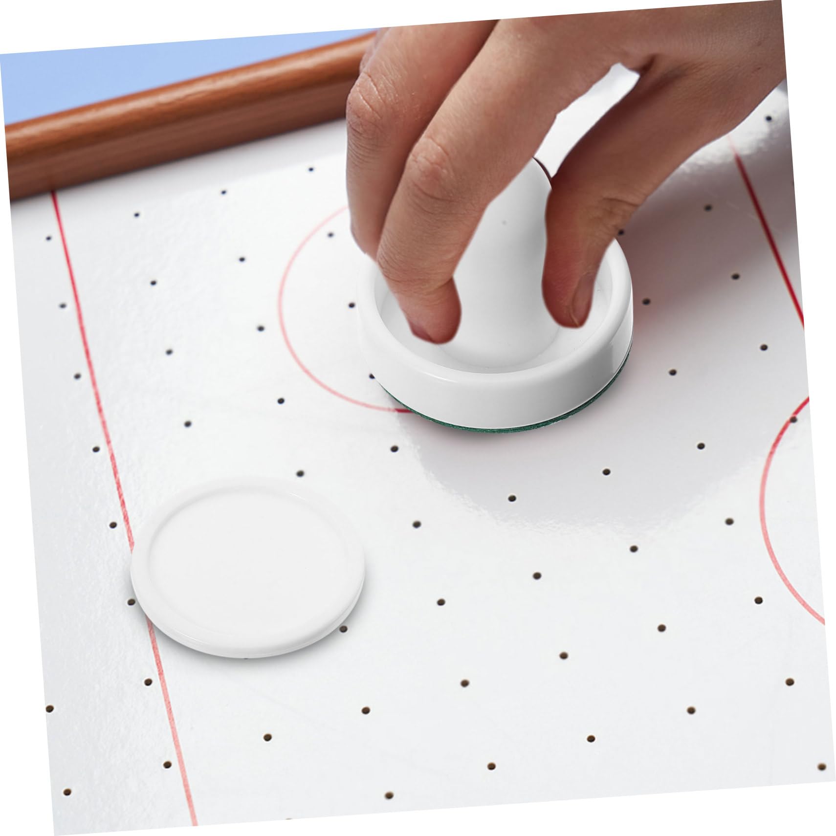 Set Accessori Hockey su Ghiaccio Tavolo Spintori 60mm e Dischi 51mm, Kit Gioco Arcade per Feste e Sale Giochi, Ricambi per Spingitori e Racchette da Hockey da Tavolo