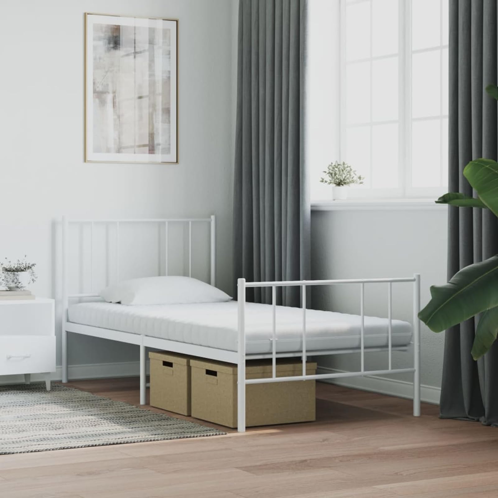 Tidyard 2 Materassi in Schiuma Bianchi 90x190 cm 7 Zone Durezza 20 ILD con Tessuto Ramato, Sostegno Ottimale per Un Sonno Perfetto 356361