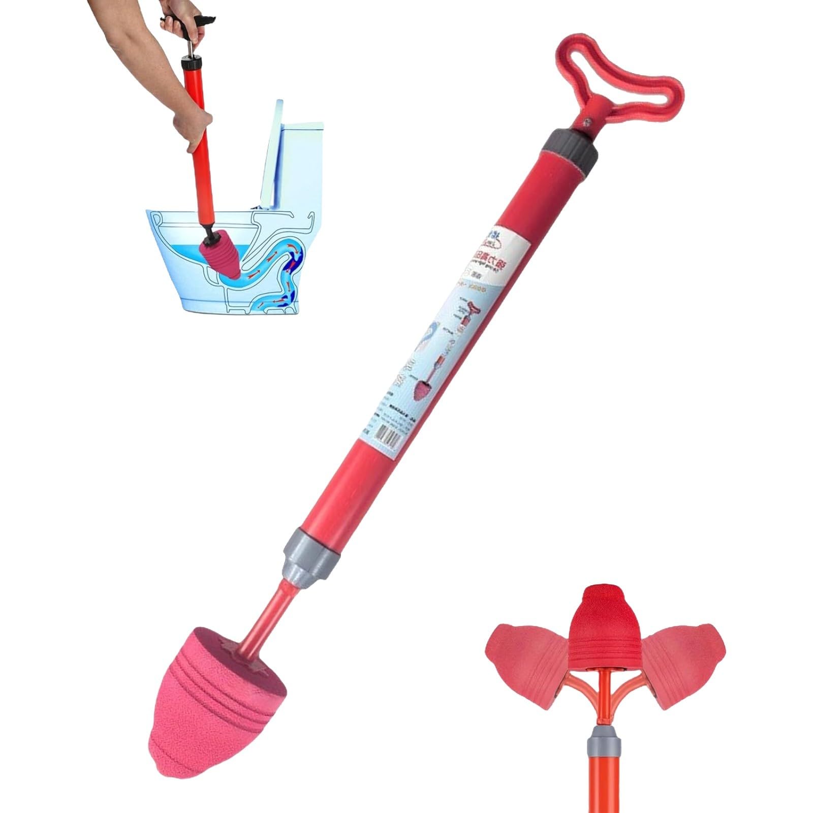 High Pressure Toilet Plunger, Air Power Drain Clog Remover Tool, Reusable Toilet Unblocker for Toilets, Sinks, Baths & Drains, Practical Bathroom Cleaning Gadgets
