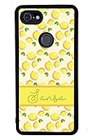 Vista 4 de Lemon Lover Personalized Initial Black Rubber Phone Case Compatible With Google Pixel 9a, 9 Pro, Pixel 9, Pixel 9 Pro XL, Pixel 8a, Pixel 8 Pro