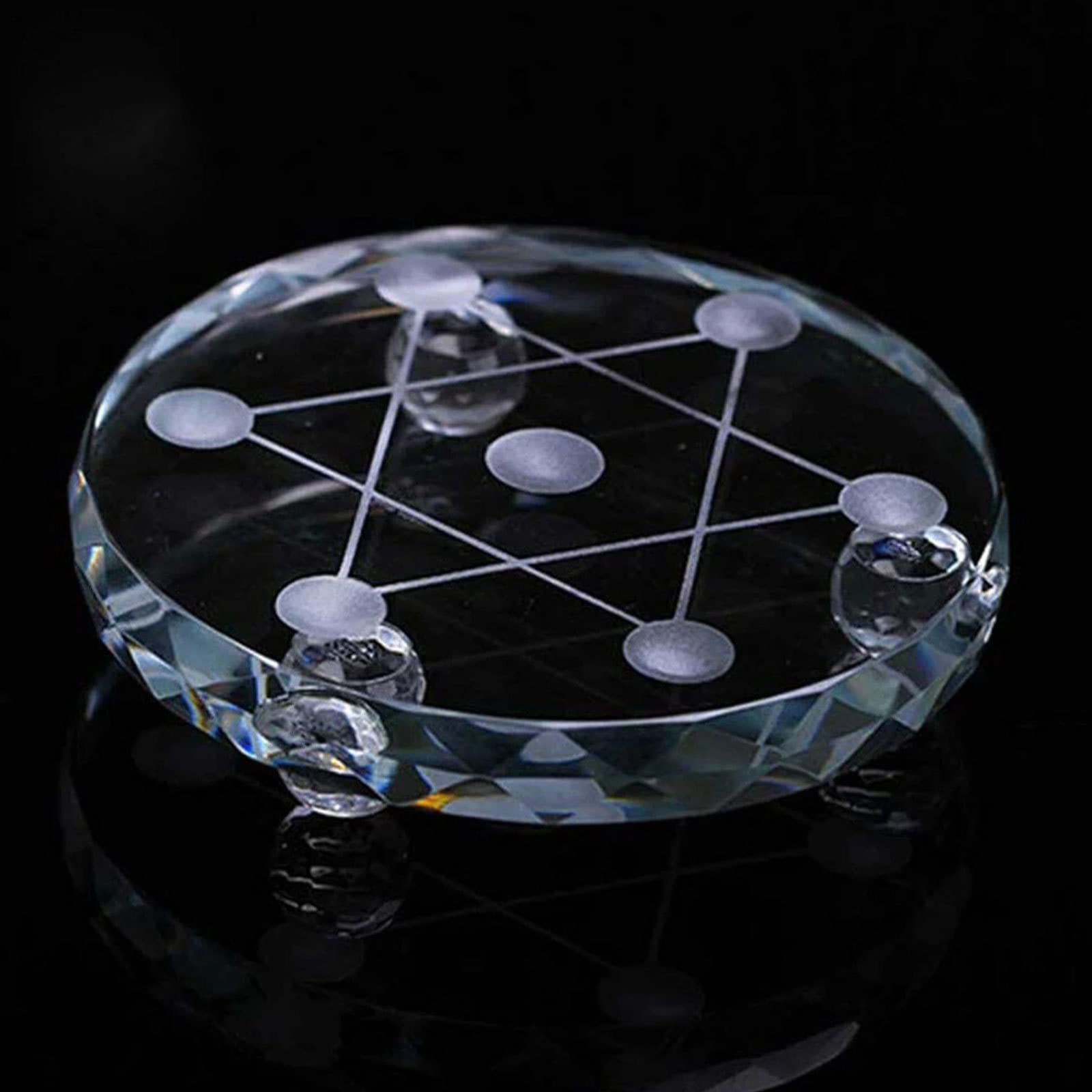 Sfera Sfera di Cristallo Chakra delle pietre di cristallo curative Pietra preziosa energetica per la meditazione Divinazione energetica Pietre preziose Reiki Chakra,ClearBase