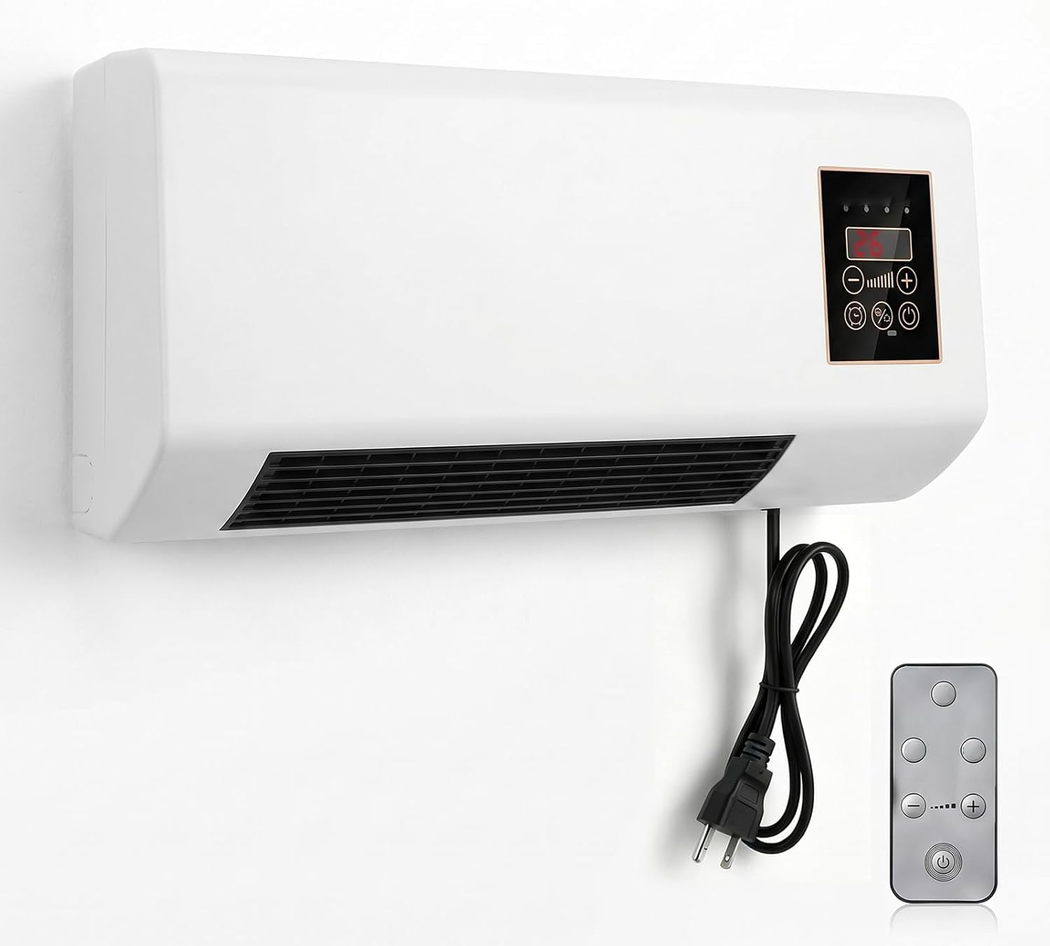 Aire acondicionado de pared para dormitorio y garaje con calefacción PTC