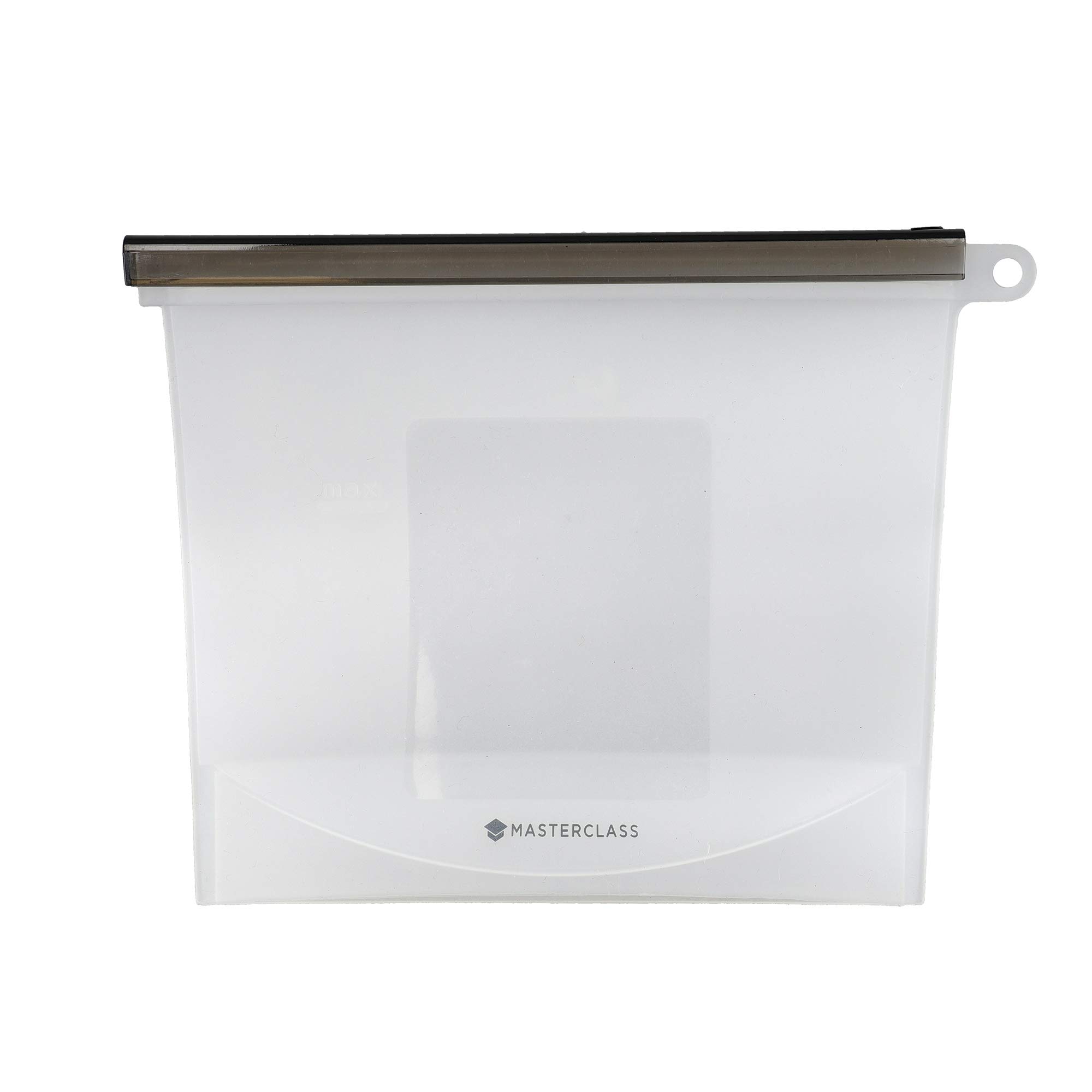 MasterClass Reusable Silicone Food Bag, 1 Litre Leakproof Airtight Resealable and BPA Meal Prep Container