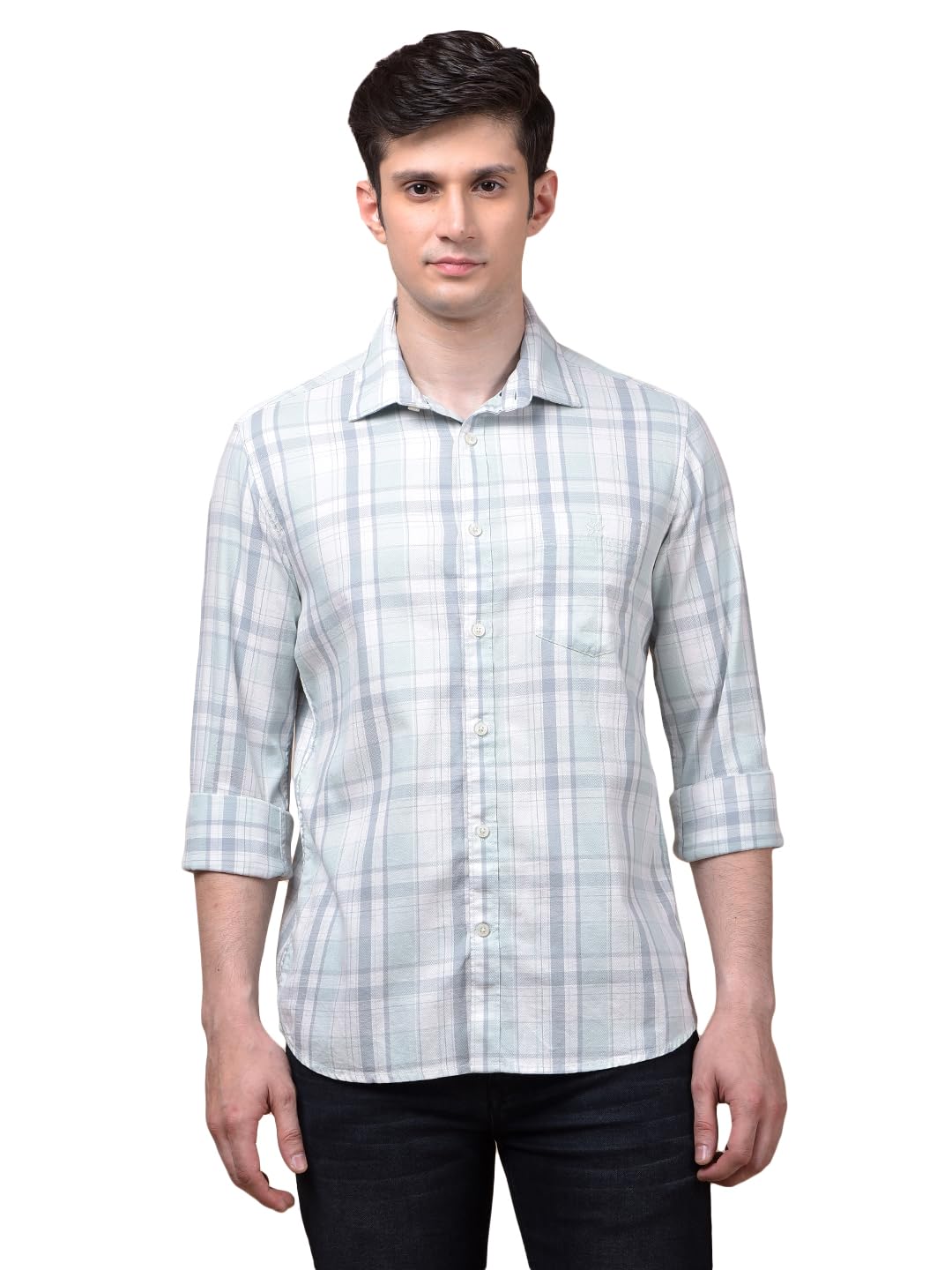Men's Multi-Color Checked 100% Cotton Shirt-image-9