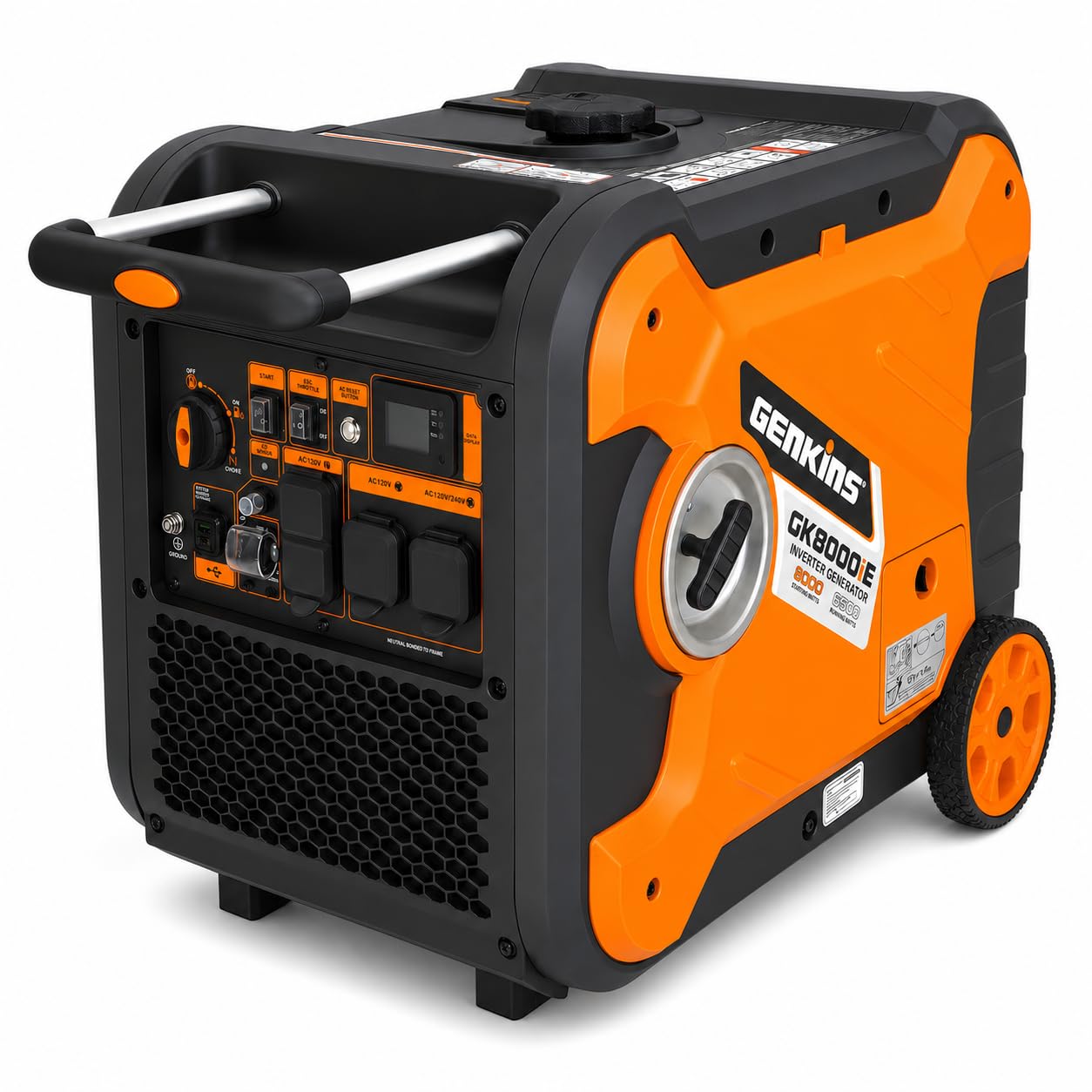 Genkins 8000W Portable Quiet Inverter Generator for Home, Electric Start