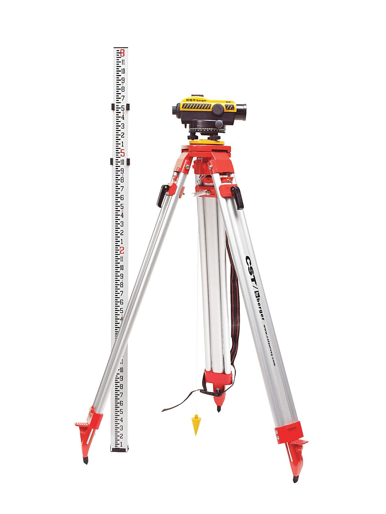 CST/berger 55-SLVP24ND 24X Automatic Optical Level Kit with Tripod, Rod, and Carrying Case by CST/Berger