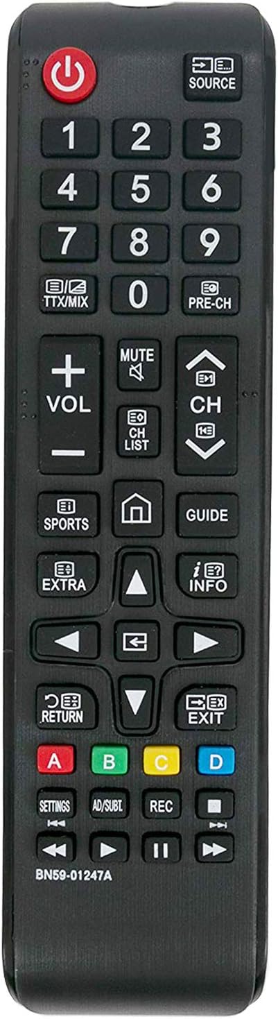 Allimity BN59-01247A Remote Control Replacement for Samsung Smart TV UA32K4100 UA40K5100 UA32K5500 UA40KU6000 UA43KU6000 UA50KU6000 UA40KU6300 UA49KU6500 UA40KU6400 UA40KU7000 UA43KU7500 UA49KU6500